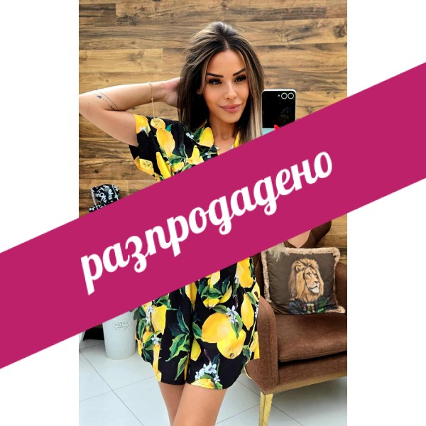 рокля дантела черна