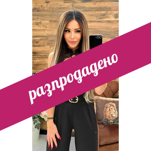 топ дантела черен
