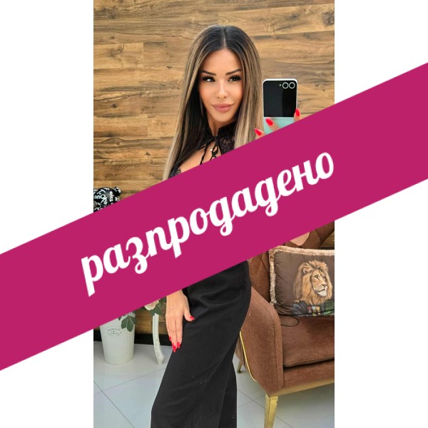 топ дантела черен